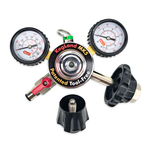 MK5 CO2 Regulator - Tool-Free - Dual Gauge (4.5bar PRV & 65psi Gauge) - Image 2