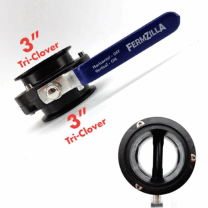 3 Inch TC x 3 Inch TC FermZilla Butterfly Valve Assembly