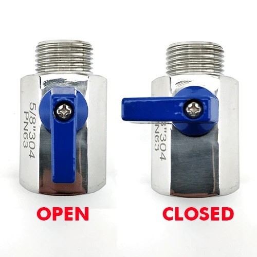 5/8" Stainless Steel Ball valve Female - Male - Image 2