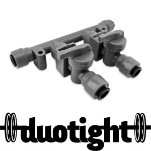 8mm (5/16) duotight x 2 Way Manifold with Check Valves & Isolation Valves