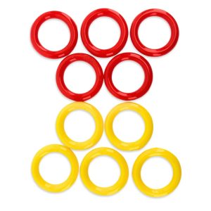 10 Pack of Colour Coded Silicone Post O-Rings (5 x Red Gas + 5 x Yellow Liquid)